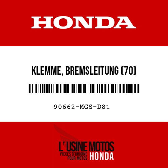 image de 90662-MGS-D81 KLEMME, BREMSLEITUNG (70)