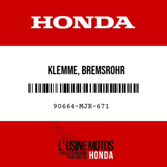 image de 90664-MJR-671 KLEMME, BREMSROHR
