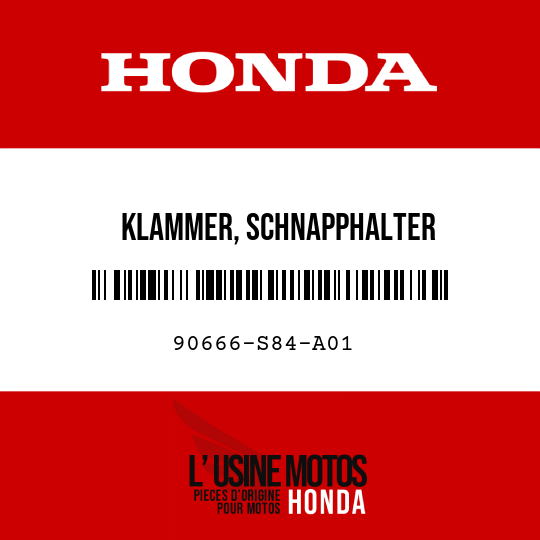 image de 90666-S84-A01 KLAMMER, SCHNAPPHALTER