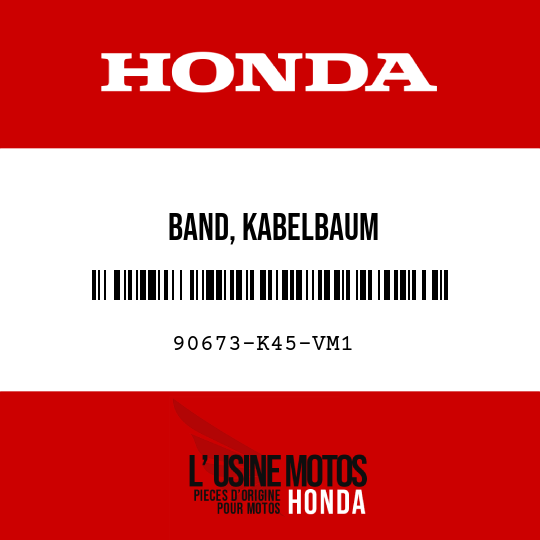 image de 90673-K45-VM1 BAND, KABELBAUM