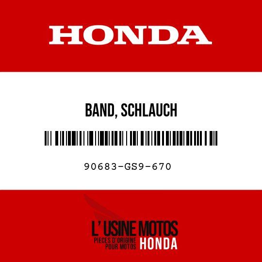 image de 90683-GS9-670 BAND, SCHLAUCH