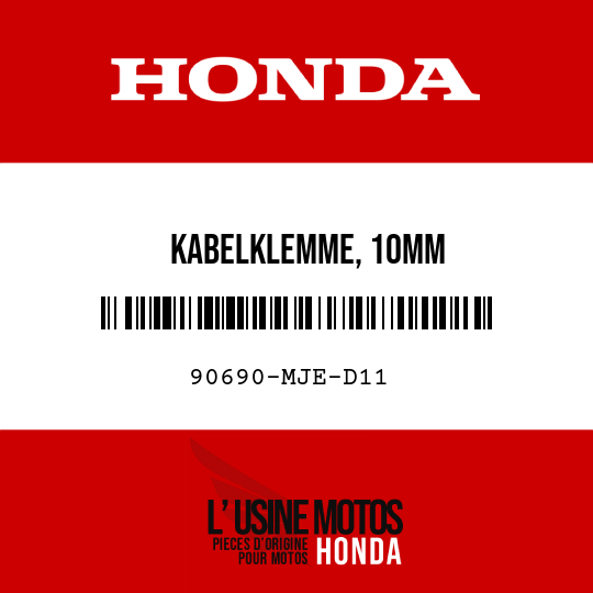 image de 90690-MJE-D11 KABELKLEMME, 10MM