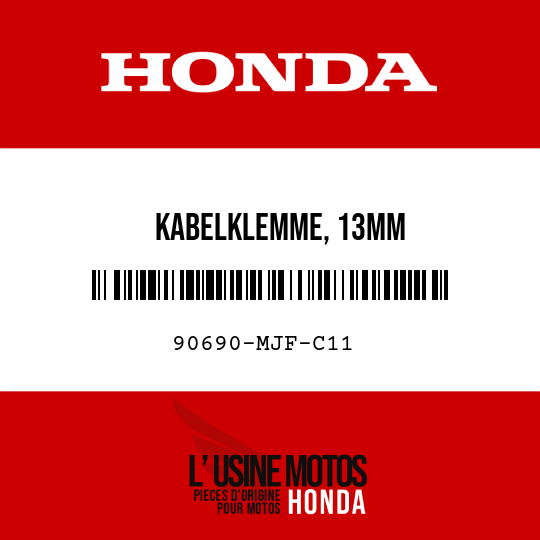 image de 90690-MJF-C11 KABELKLEMME, 13MM