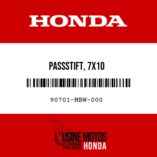 image de 90701-MBW-000 PASSSTIFT, 7X10