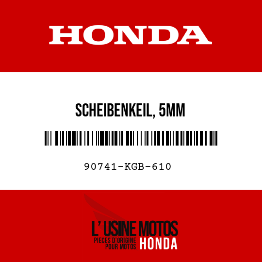 image de 90741-KGB-610 SCHEIBENKEIL, 5MM