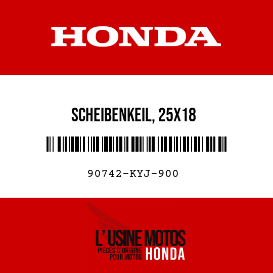 image de 90742-KYJ-900 SCHEIBENKEIL, 25X18