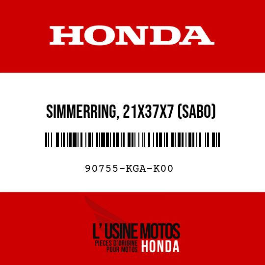 image de 90755-KGA-K00 SIMMERRING, 21X37X7 (SABO)