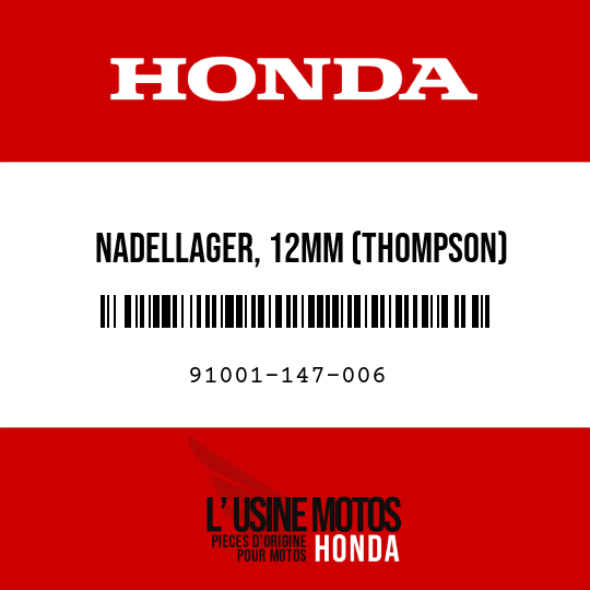 image de 91001-147-006 NADELLAGER, 12MM (THOMPSON)