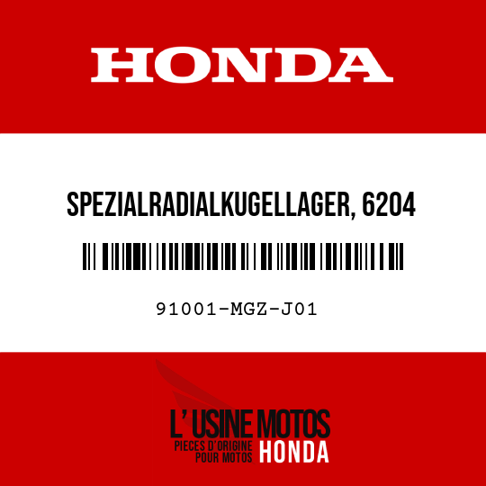 image de 91001-MGZ-J01 SPEZIALRADIALKUGELLAGER, 6204