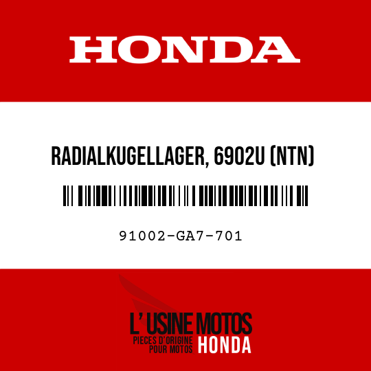 image de 91002-GA7-701 RADIALKUGELLAGER, 6902U (NTN)