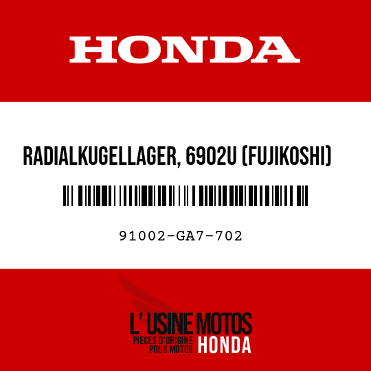 image de 91002-GA7-702 RADIALKUGELLAGER, 6902U (FUJIKOSHI)