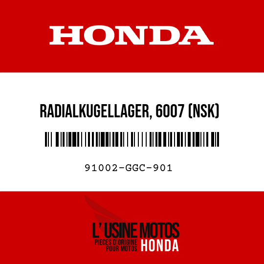 image de 91002-GGC-901 RADIALKUGELLAGER, 6007 (NSK)