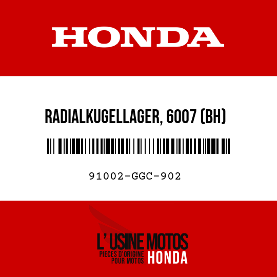 image de 91002-GGC-902 RADIALKUGELLAGER, 6007 (BH)