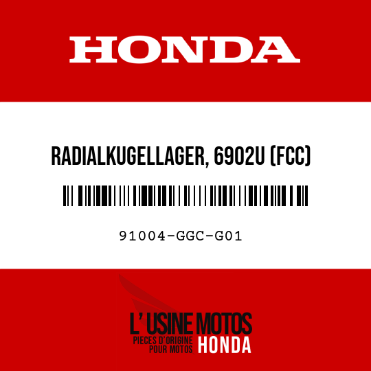 image de 91004-GGC-G01 RADIALKUGELLAGER, 6902U (FCC)
