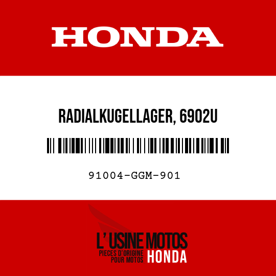 image de 91004-GGM-901 RADIALKUGELLAGER, 6902U