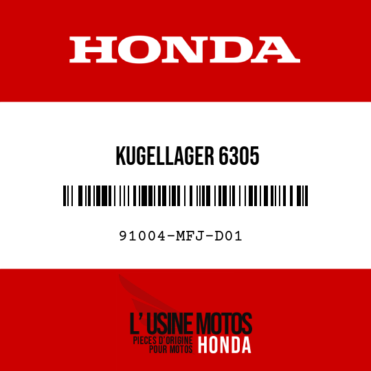 image de 91004-MFJ-D01 KUGELLAGER 6305