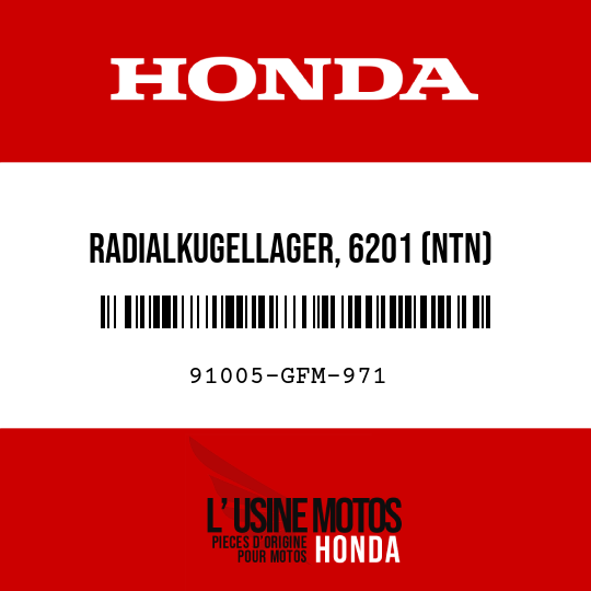 image de 91005-GFM-971 RADIALKUGELLAGER, 6201 (NTN)