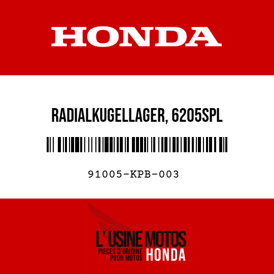 image de 91005-KPB-003 RADIALKUGELLAGER, 6205SPL