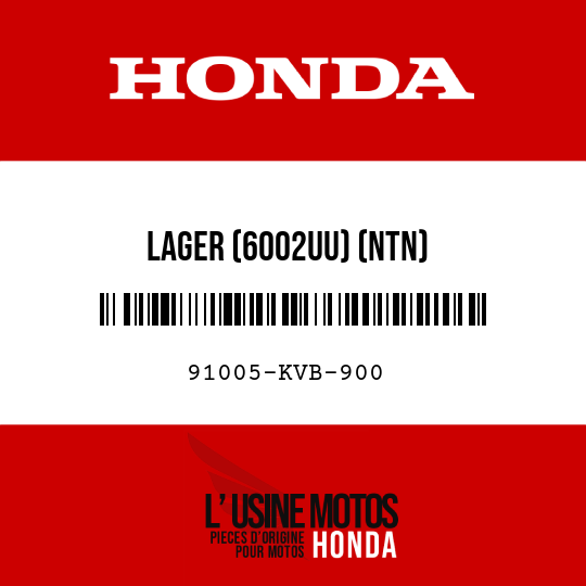 image de 91005-KVB-900 LAGER (6002UU) (NTN)