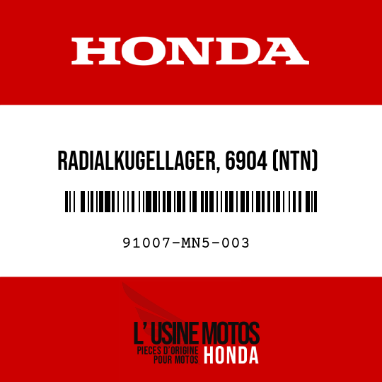 image de 91007-MN5-003 RADIALKUGELLAGER, 6904 (NTN)