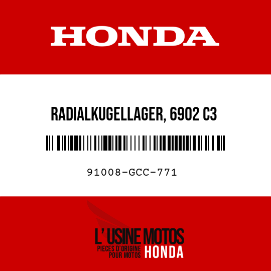 image de 91008-GCC-771 RADIALKUGELLAGER, 6902 C3