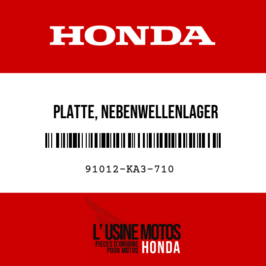 image de 91012-KA3-710 PLATTE, NEBENWELLENLAGER