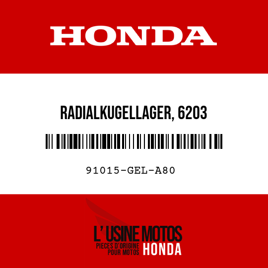 image de 91015-GEL-A80 RADIALKUGELLAGER, 6203