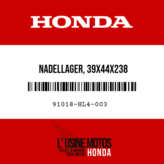 image de 91018-HL4-003 NADELLAGER, 39X44X238