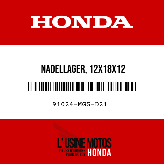 image de 91024-MGS-D21 NADELLAGER, 12X18X12