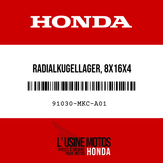 image de 91030-MKC-A01 RADIALKUGELLAGER, 8X16X4