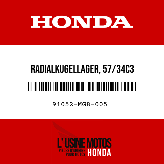 image de 91052-MG8-005 RADIALKUGELLAGER, 57/34C3