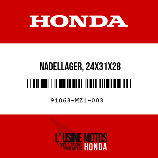 image de 91063-MZ1-003 NADELLAGER, 24X31X28
