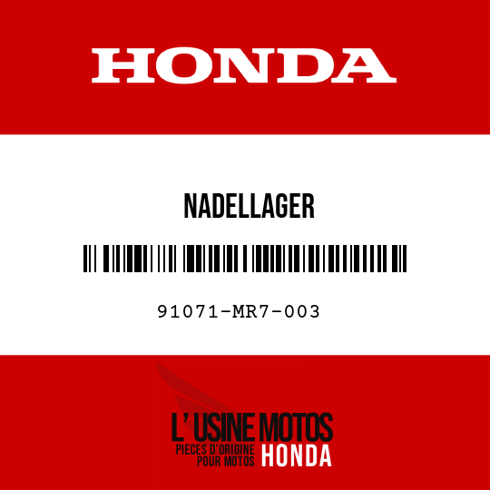 image de 91071-MR7-003 NADELLAGER
