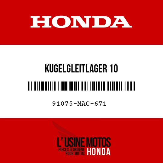 image de 91075-MAC-671 KUGELGLEITLAGER 10