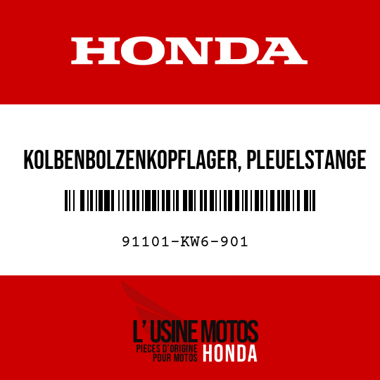 image de 91101-KW6-901 KOLBENBOLZENKOPFLAGER, PLEUELSTANGE (TOYO)