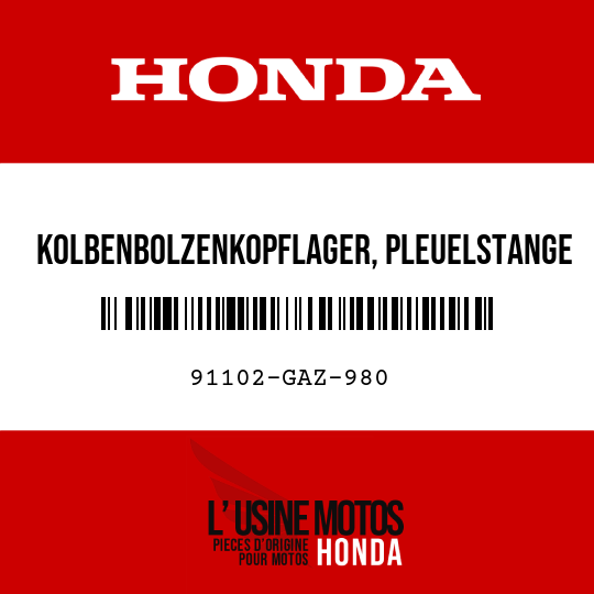 image de 91102-GAZ-980 KOLBENBOLZENKOPFLAGER, PLEUELSTANGE