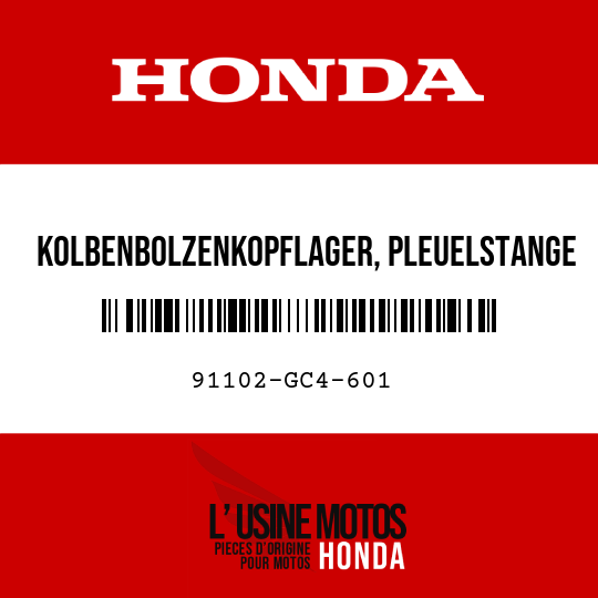 image de 91102-GC4-601 KOLBENBOLZENKOPFLAGER, PLEUELSTANGE