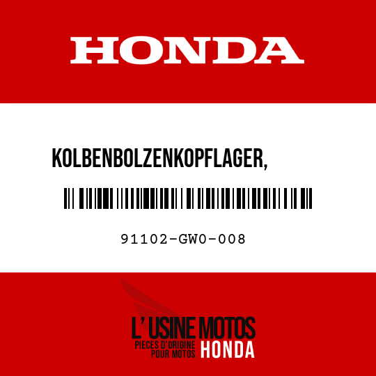 image de 91102-GW0-008 KOLBENBOLZENKOPFLAGER,        PLEUELSTANGE (BLAU) (NTN)