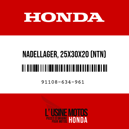 image de 91108-634-961 NADELLAGER, 25X30X20 (NTN)