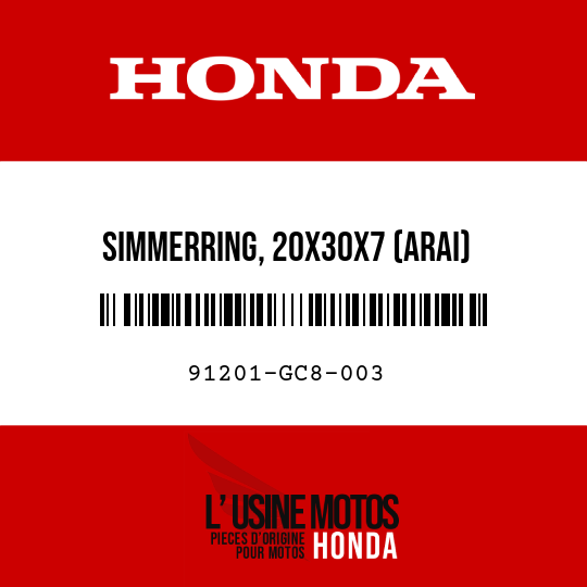 image de 91201-GC8-003 SIMMERRING, 20X30X7 (ARAI)