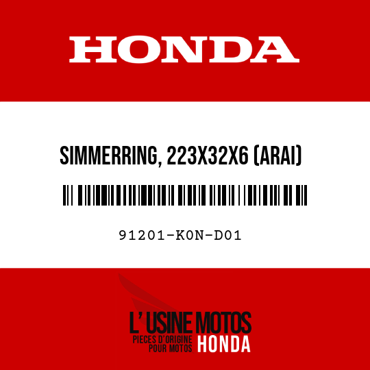 image de 91201-K0N-D01 SIMMERRING, 223X32X6 (ARAI)