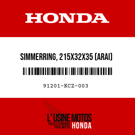 image de 91201-KCZ-003 SIMMERRING, 215X32X35 (ARAI)