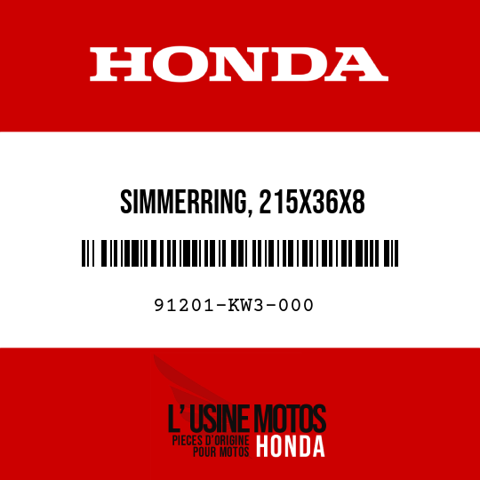 image de 91201-KW3-000 SIMMERRING, 215X36X8