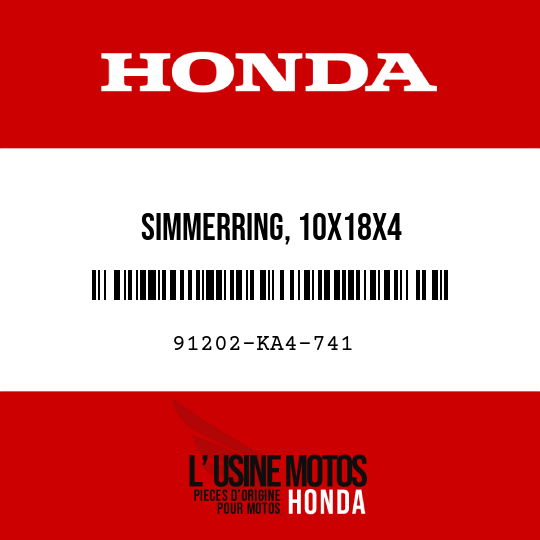 image de 91202-KA4-741 SIMMERRING, 10X18X4