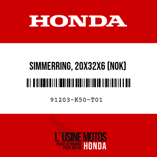 image de 91203-K50-T01 SIMMERRING, 20X32X6 (NOK)