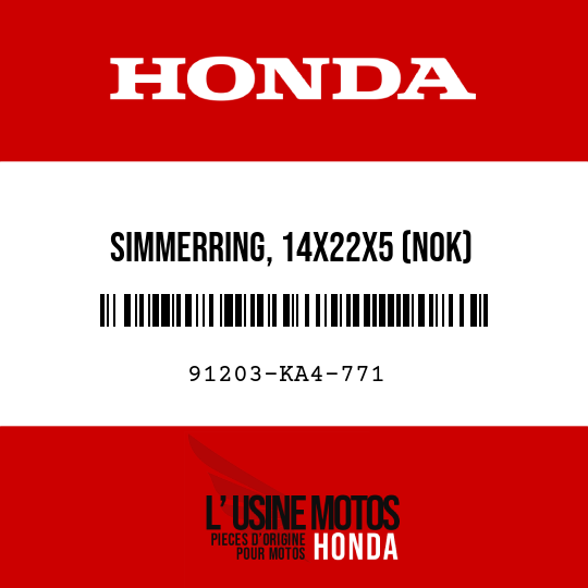 image de 91203-KA4-771 SIMMERRING, 14X22X5 (NOK)