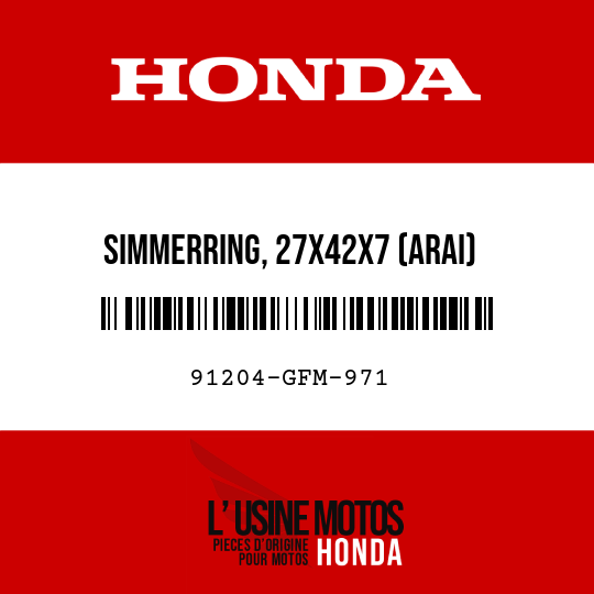 image de 91204-GFM-971 SIMMERRING, 27X42X7 (ARAI)