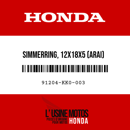 image de 91204-KK0-003 SIMMERRING, 12X18X5 (ARAI)