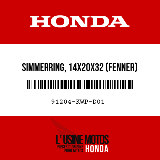 image de 91204-KWP-D01 SIMMERRING, 14X20X32 (FENNER)