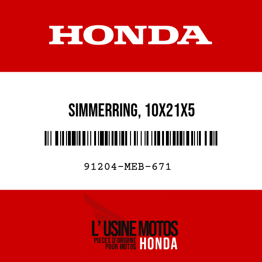 image de 91204-MEB-671 SIMMERRING, 10X21X5